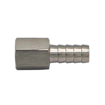 Stainless Steel Fitting - 1/4" Female NPT X 3/8" OD Barb