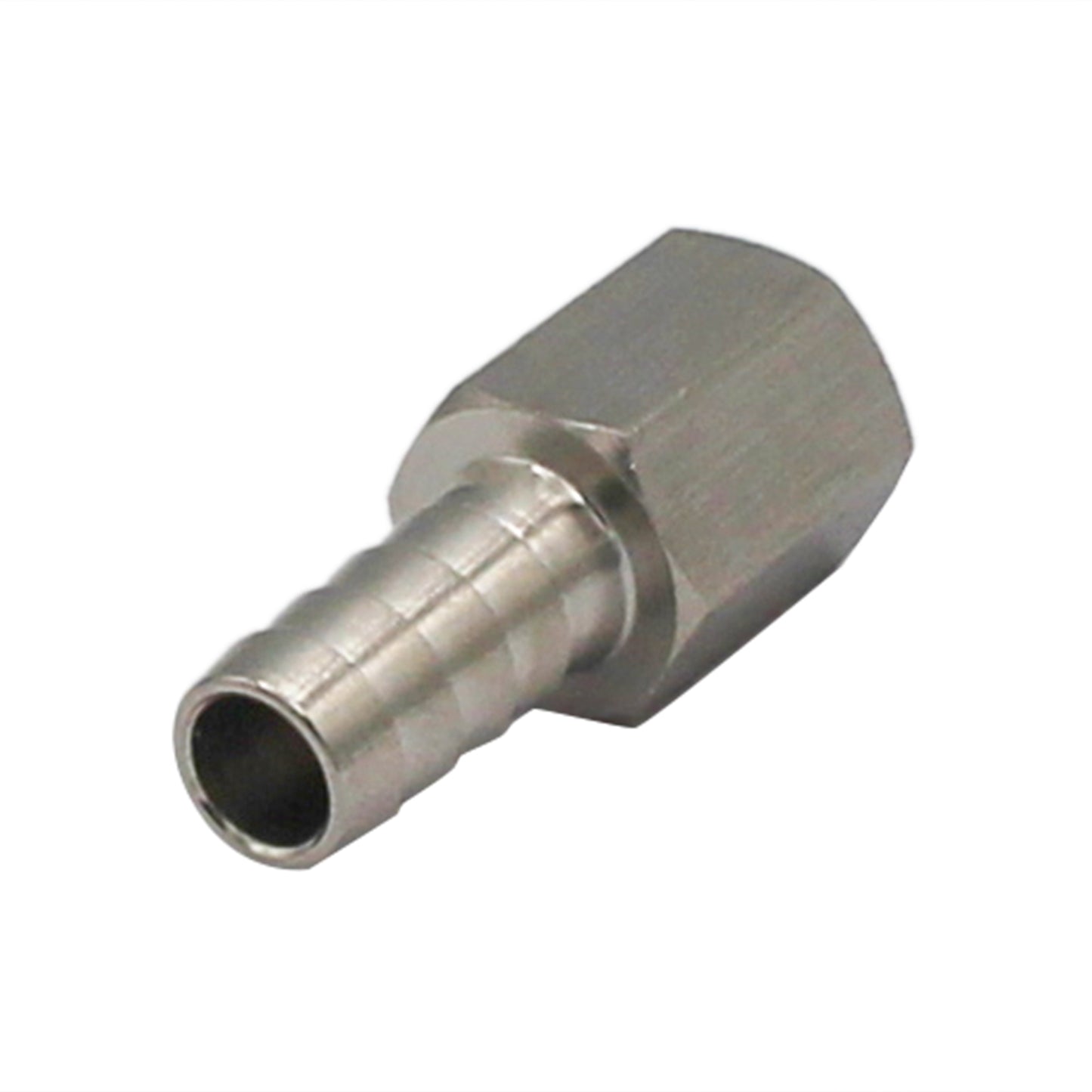 Stainless Steel Fitting - 1/4" Female NPT X 3/8" OD Barb