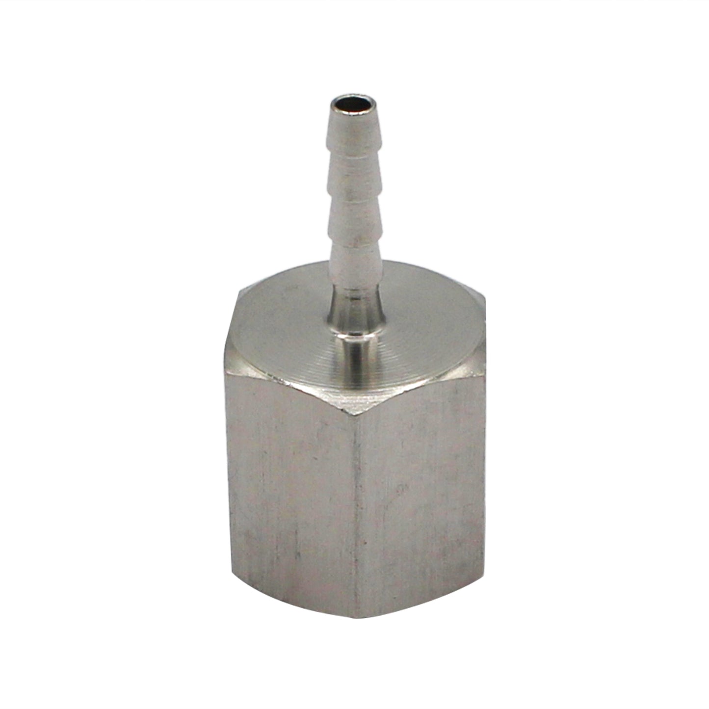 Stainless Steel Fitting - 3/8" Female NPT X 1/8" OD Barb