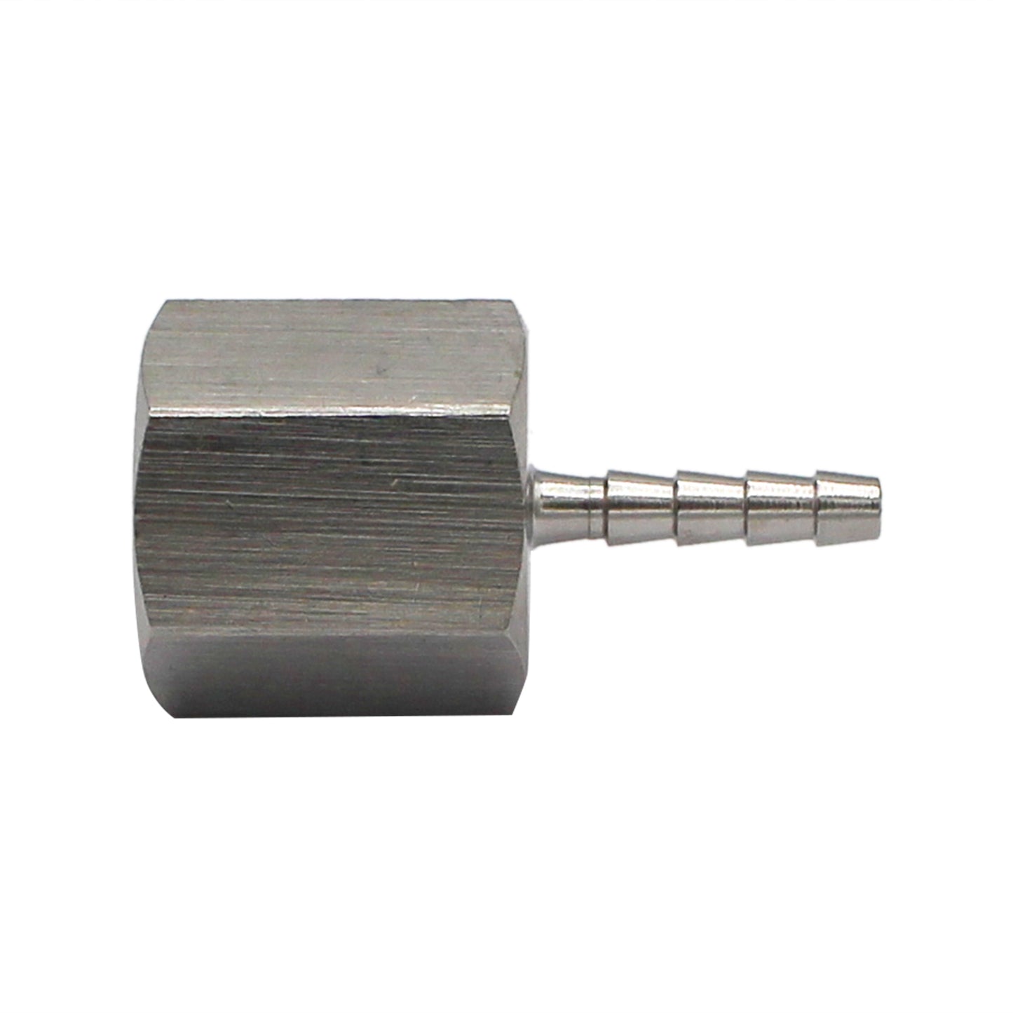 Stainless Steel Fitting - 3/8" Female NPT X 1/8" OD Barb