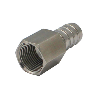 Stainless Steel Fitting - 3/8" Female NPT X 1/2" OD Barb