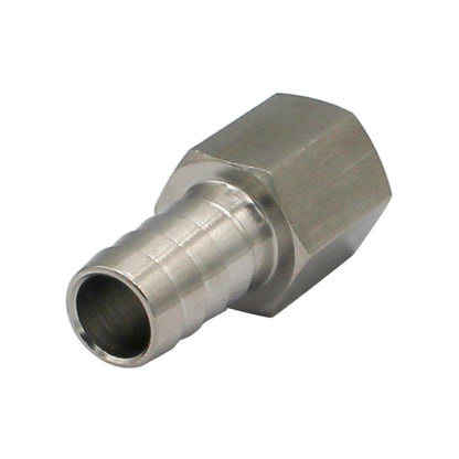 Stainless Steel Fitting - 3/8" Female NPT X 1/2" OD Barb