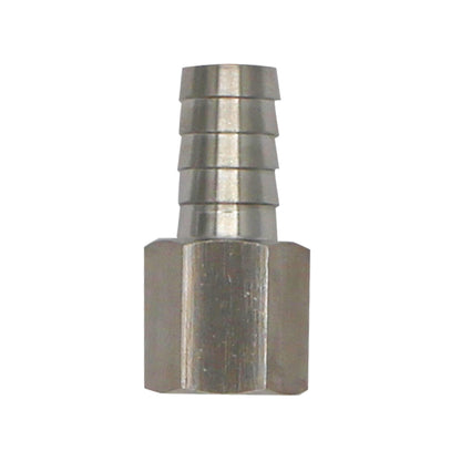 Stainless Steel Fitting - 3/8" Female NPT X 1/2" OD Barb