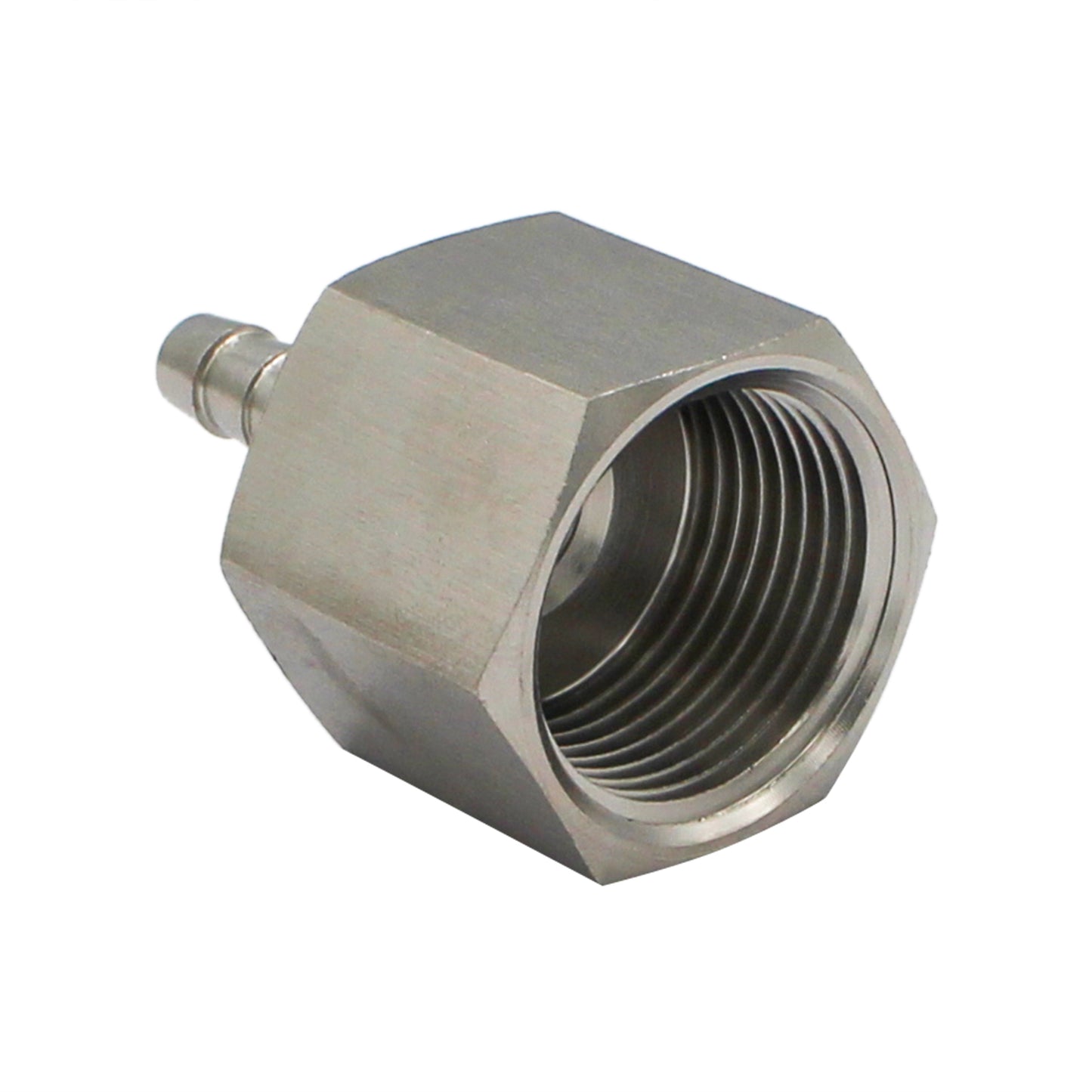 Stainless Steel Fitting - 3/4" Female NPT X 1/4" OD Barb