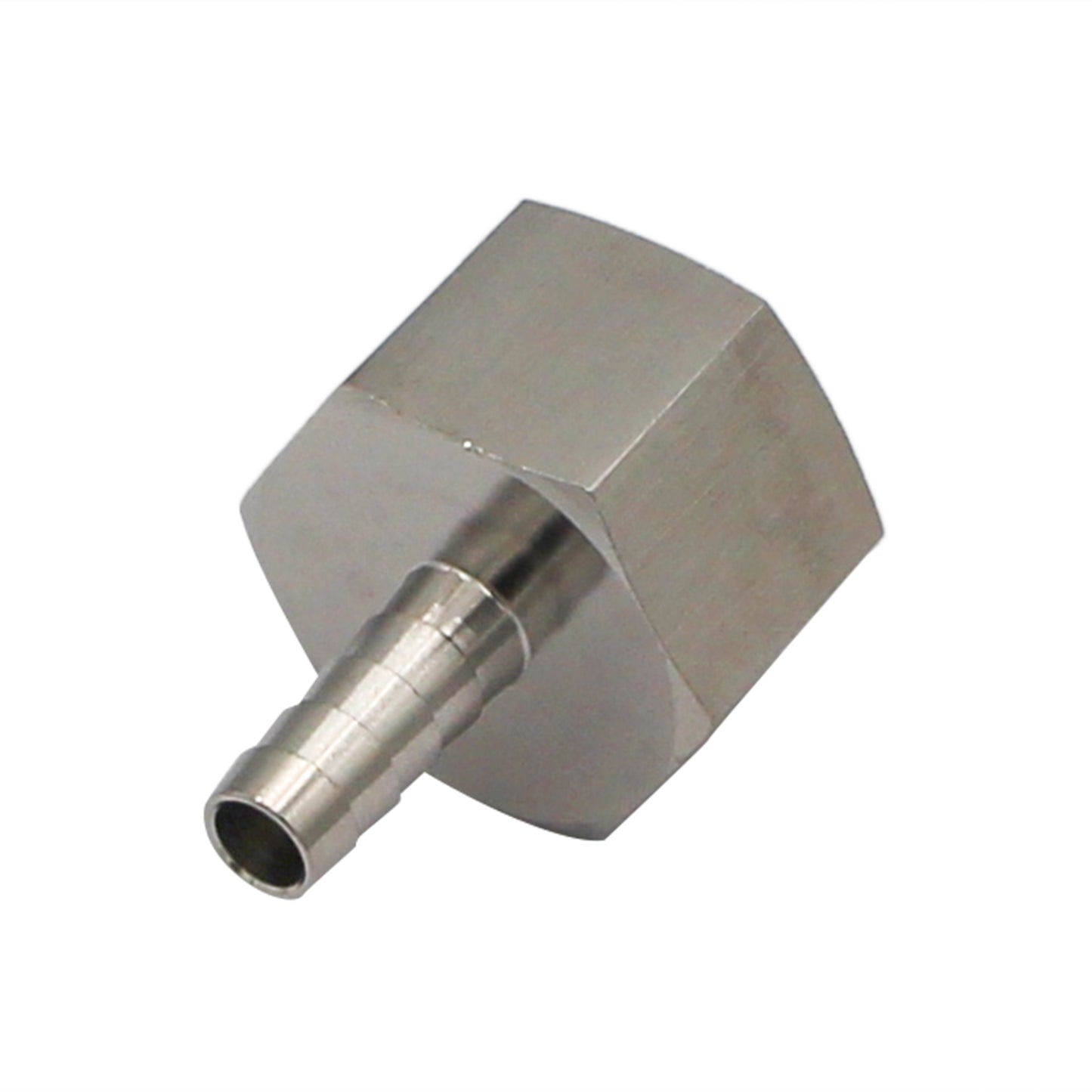 Stainless Steel Fitting - 1" Female NPT X 3/8" OD Barb