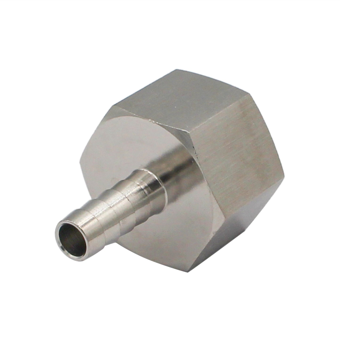 Stainless Steel Fitting - 1" Female NPT X 3/8" OD Barb