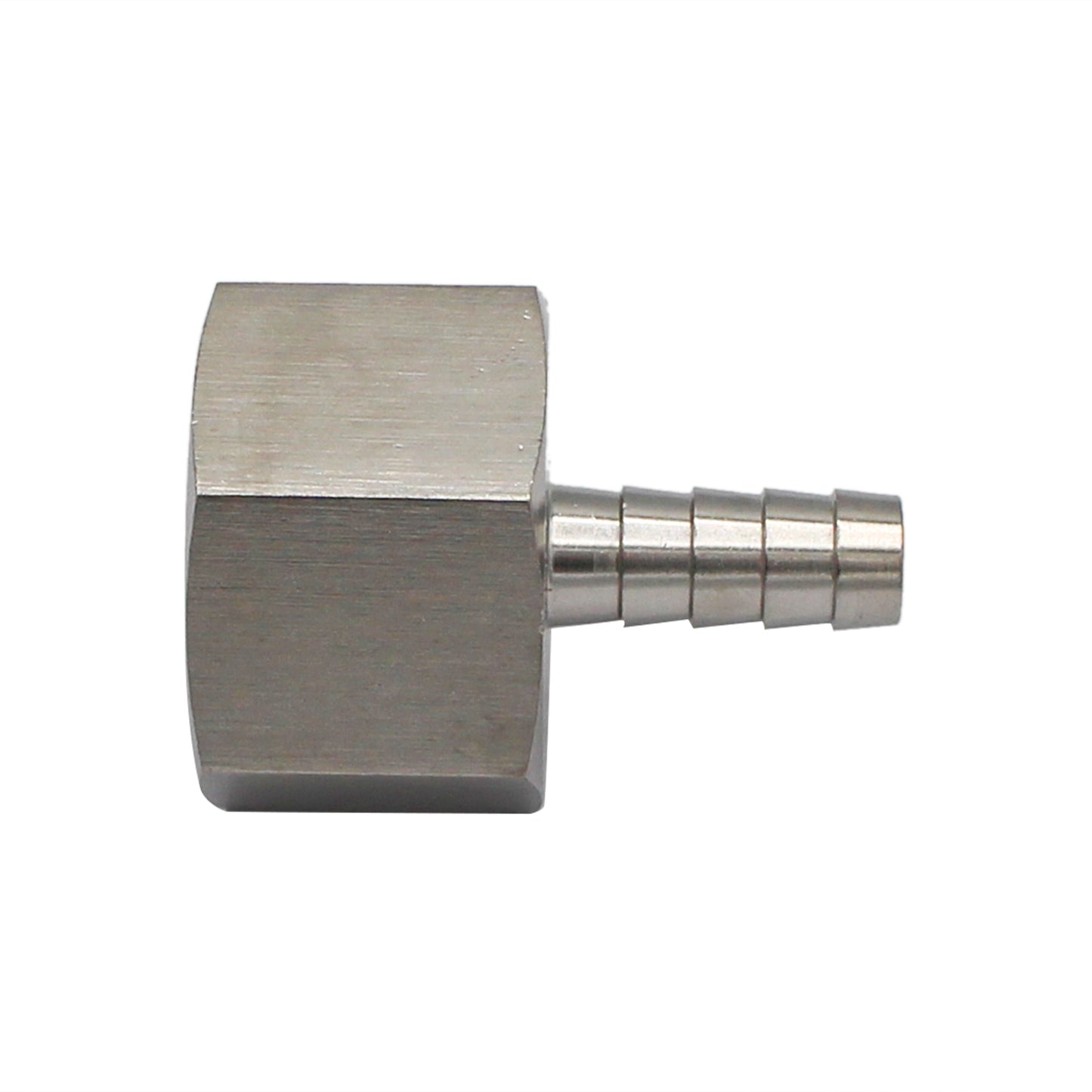 Stainless Steel Fitting - 1" Female NPT X 3/8" OD Barb