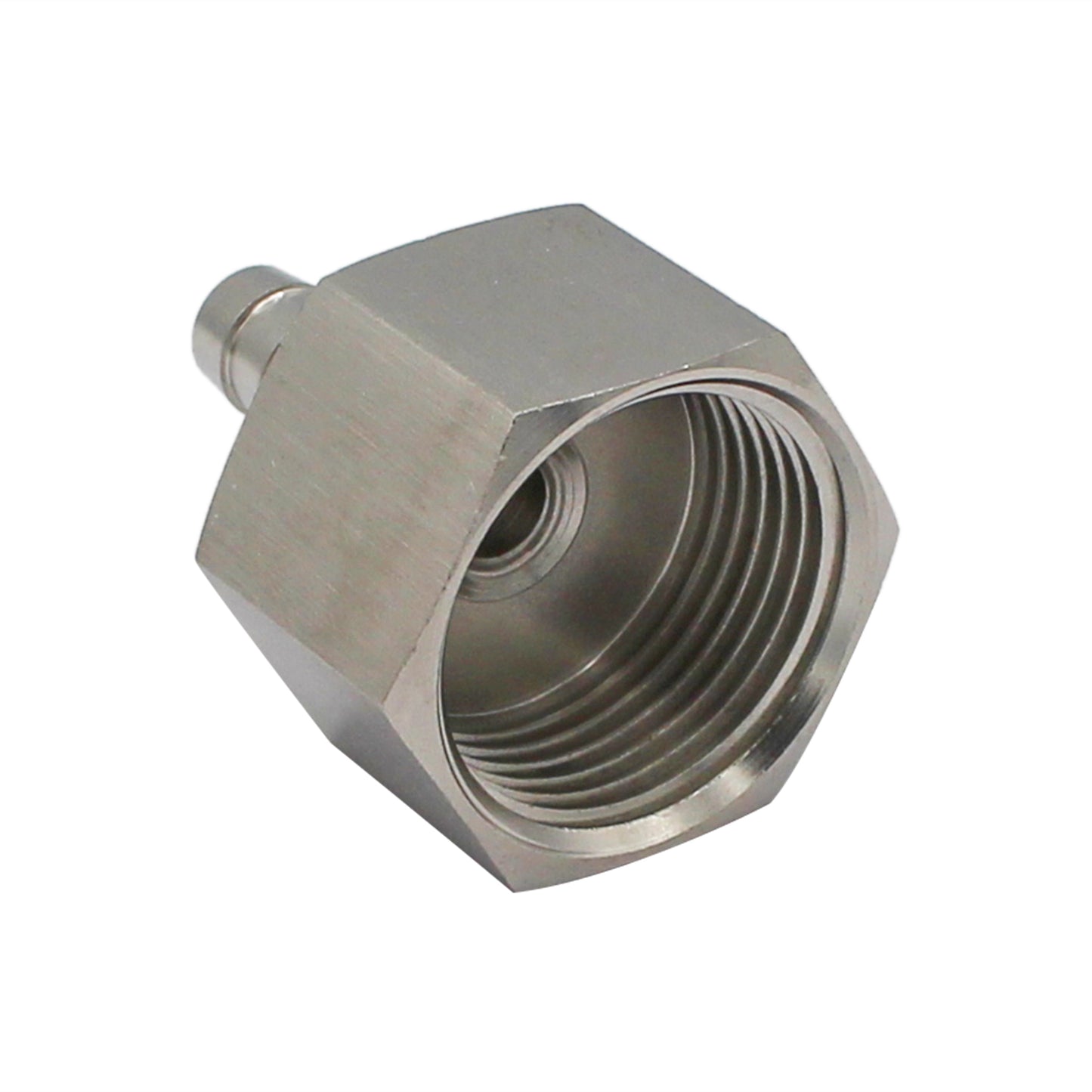 Stainless Steel Fitting - 1" Female NPT X 3/8" OD Barb