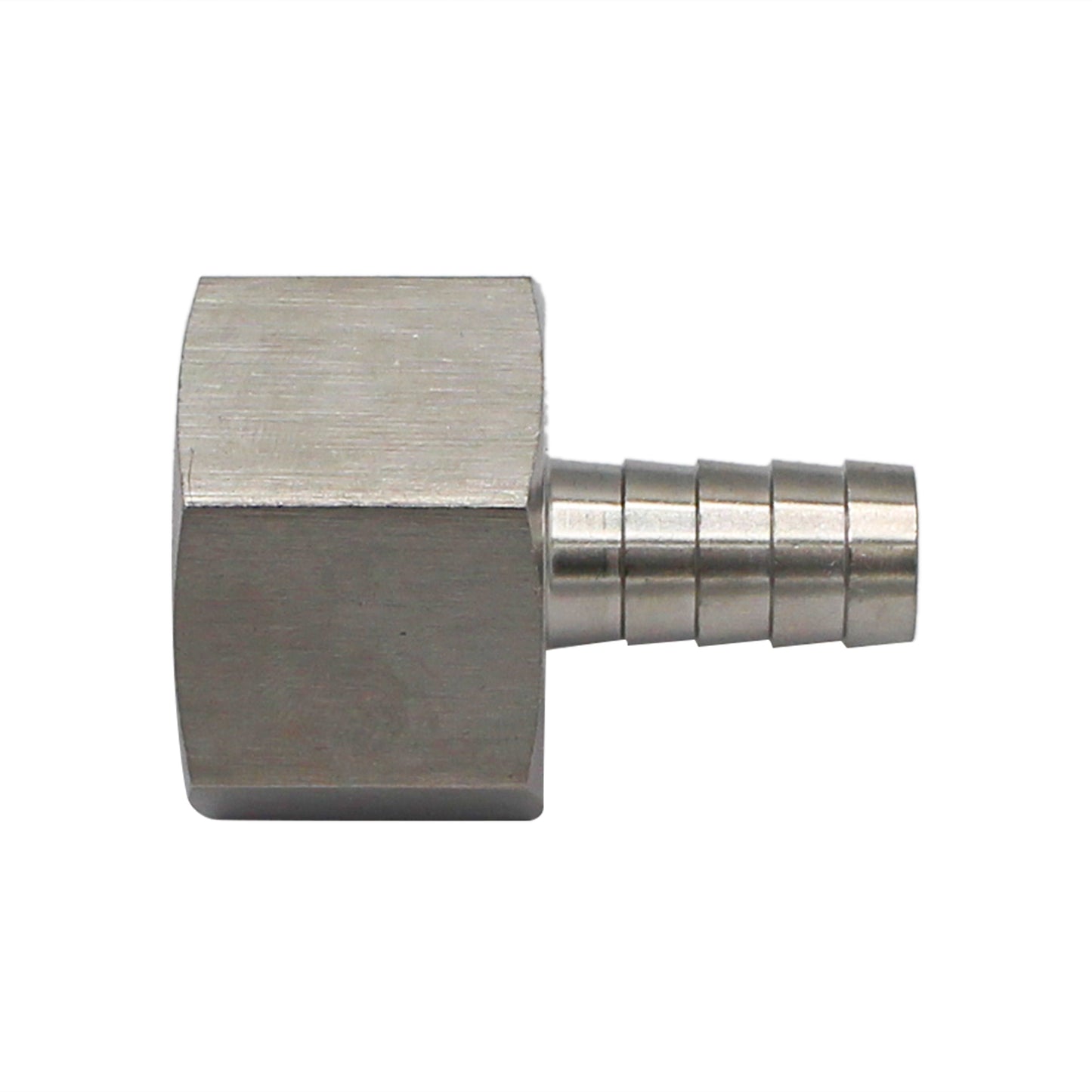 Stainless Steel Fitting - 1" Female NPT X 1/2" OD Barb