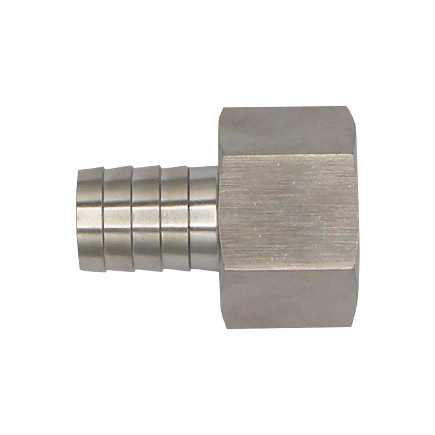 Stainless Steel Fitting - 1" Female NPT X 3/4" OD Barb