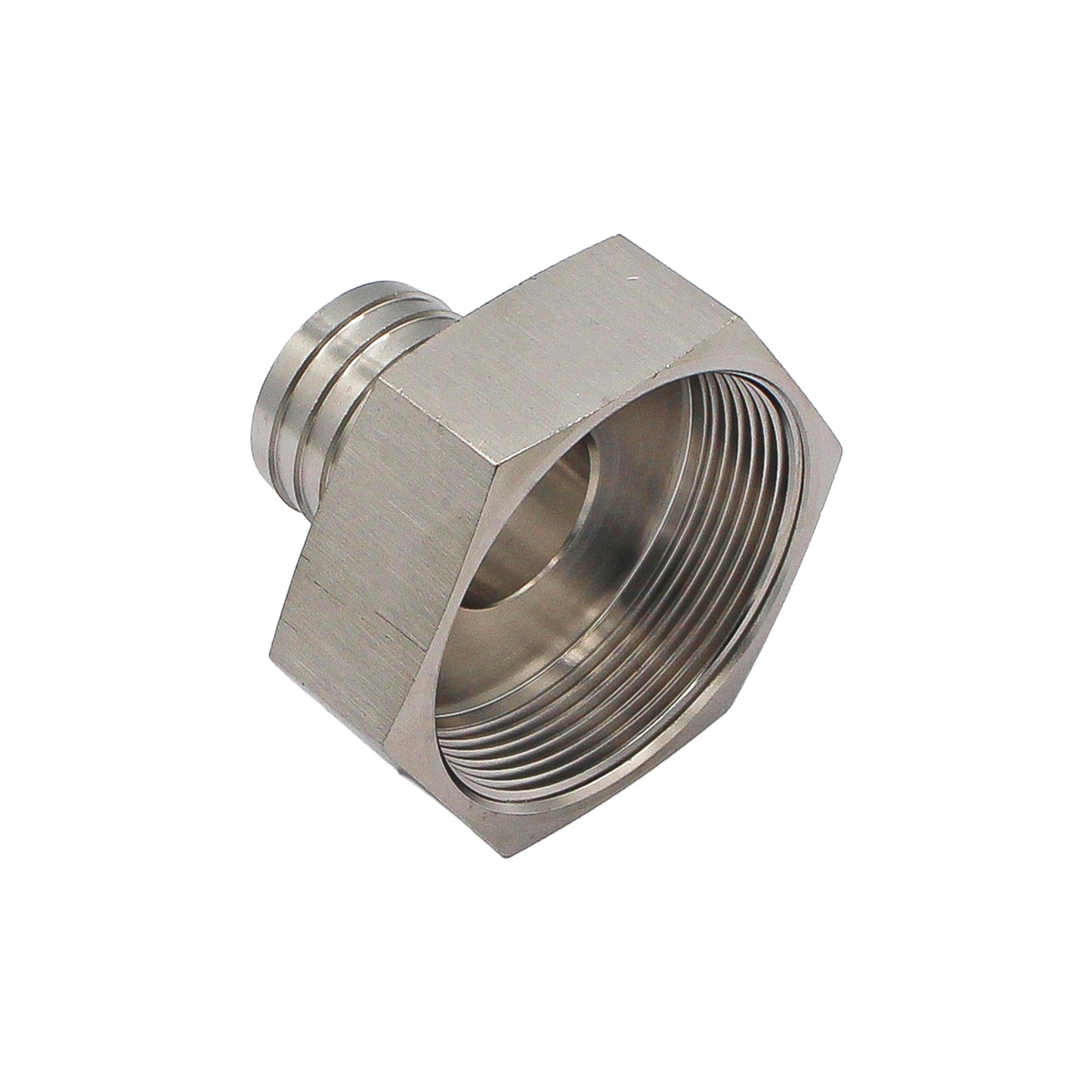 Stainless Steel Fitting - 2" Female NPT X 1 1/4" OD Barb