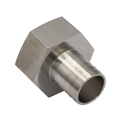 Stainless Steel Fitting - 1 1/4" Female NPT X 1" OD Barb