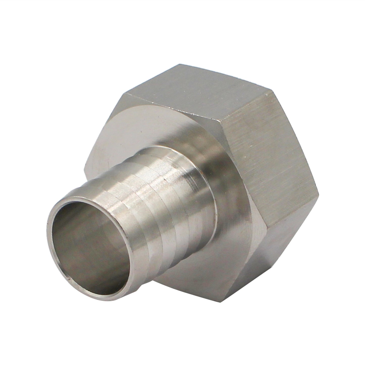 Stainless Steel Fitting - 1 1/4" Female NPT X 1" OD Barb