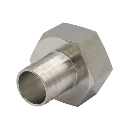 Stainless Steel Fitting - 1 1/4" Female NPT X 1" OD Barb
