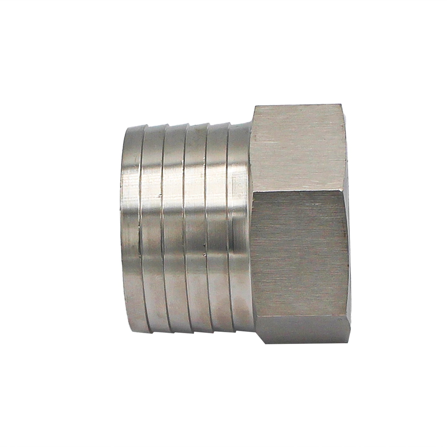 Stainless Steel Fitting - 1 1/4" Female NPT X 2" OD Barb