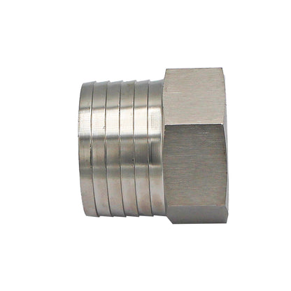 Stainless Steel Fitting - 1 1/4" Female NPT X 2" OD Barb