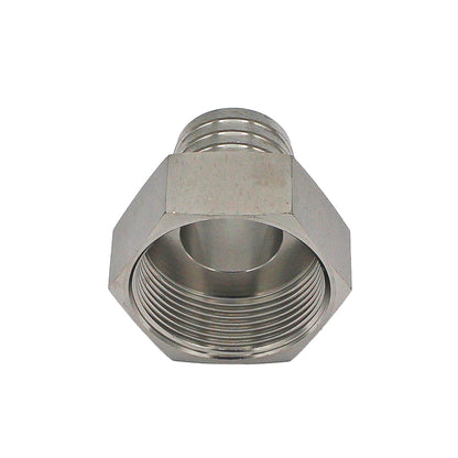 Stainless Steel Fitting - 1 1/2" Female NPT X 1 1/4" OD Barb