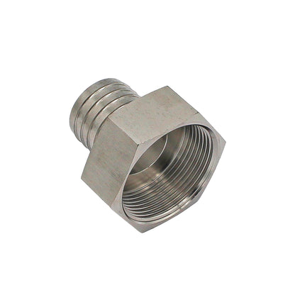 Stainless Steel Fitting - 1 1/2" Female NPT X 1 1/4" OD Barb