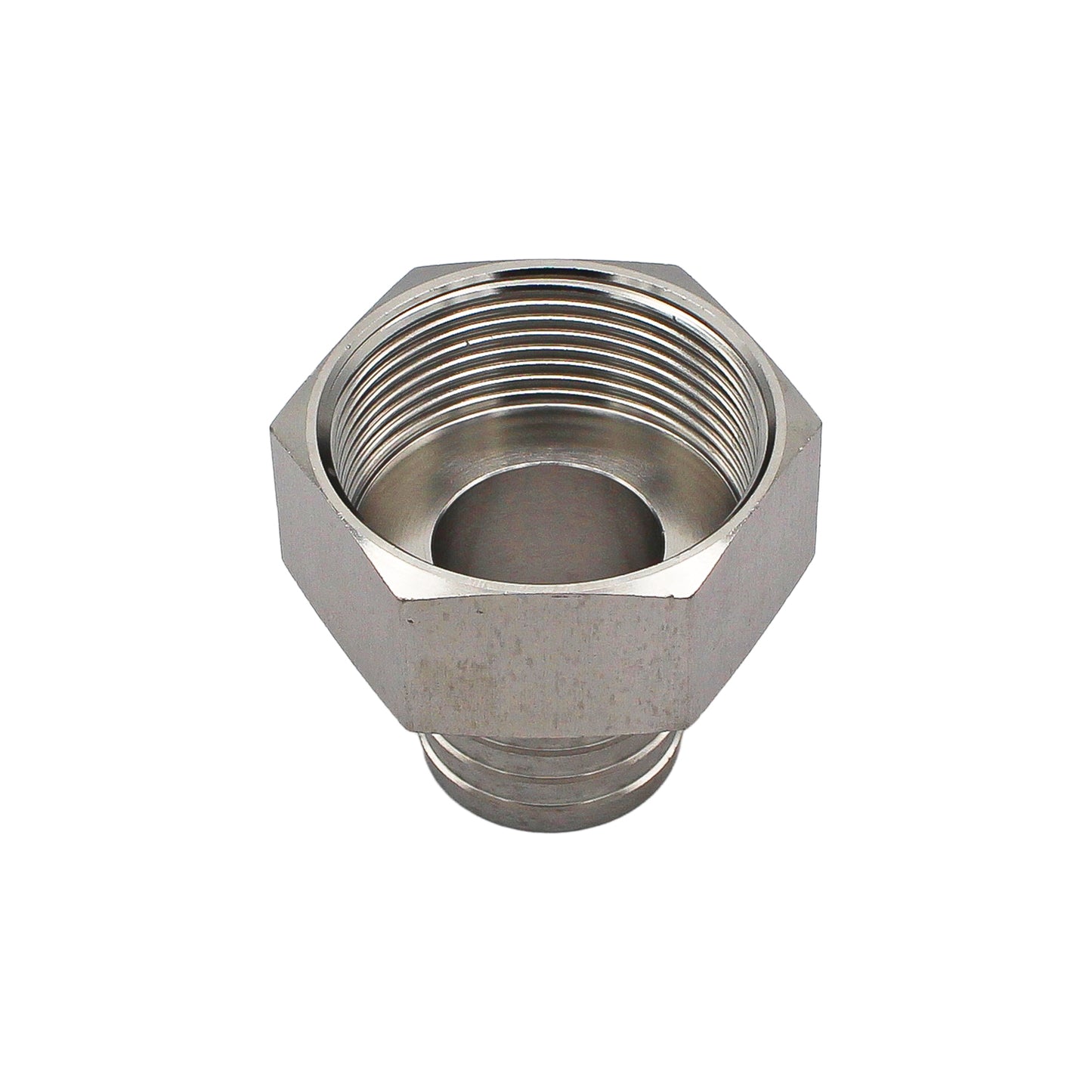 Stainless Steel Fitting - 1 1/2" Female NPT X 1 1/4" OD Barb