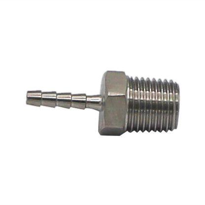 Stainless Steel Fitting - 1/4" Male NPT X 1/8" OD Barb