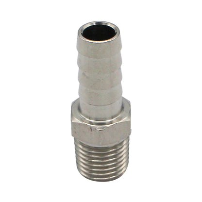 Stainless Steel Fitting - 1/4" Male NPT X 3/8" OD Barb
