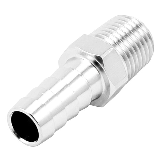 Stainless Steel Fitting - 1/4" Male NPT X 3/8" OD Barb