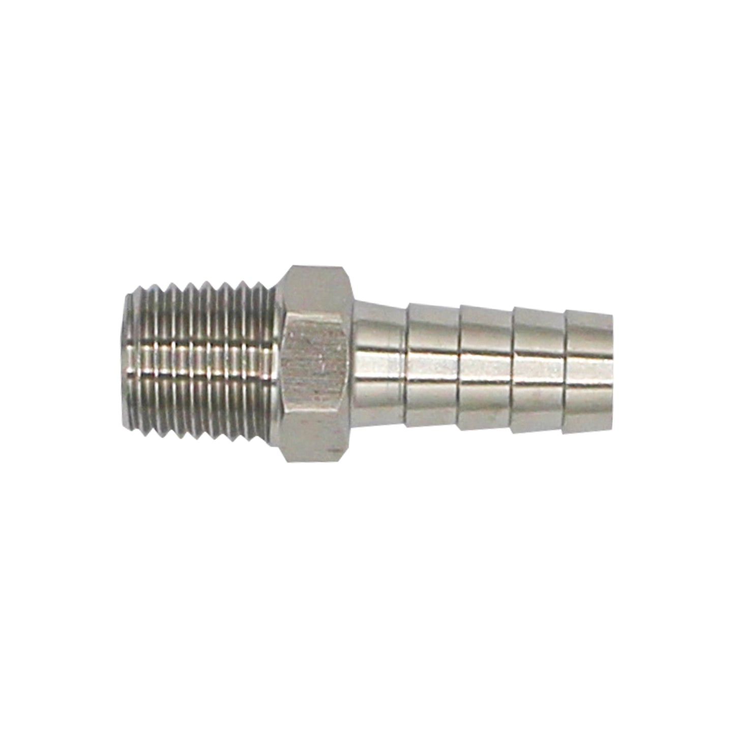 Stainless Steel Fitting - 1/4" Male NPT X 3/8" OD Barb
