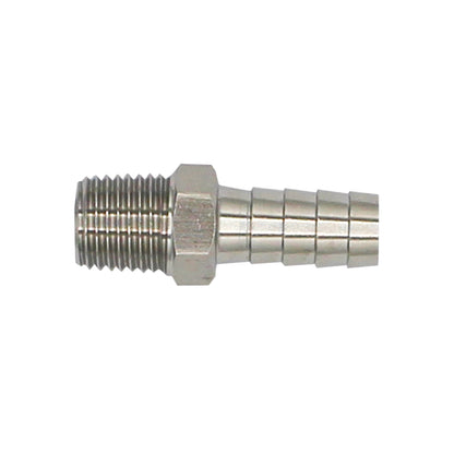Stainless Steel Fitting - 1/4" Male NPT X 3/8" OD Barb