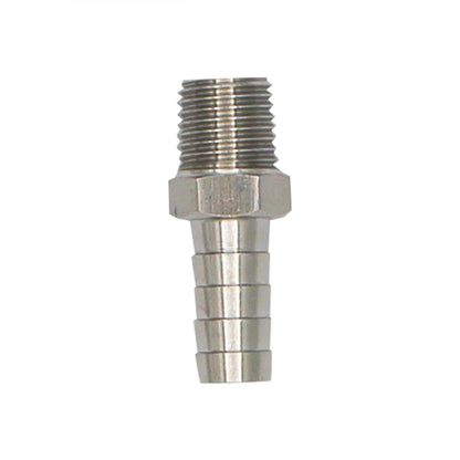 Stainless Steel Fitting - 1/4" Male NPT X 3/8" OD Barb