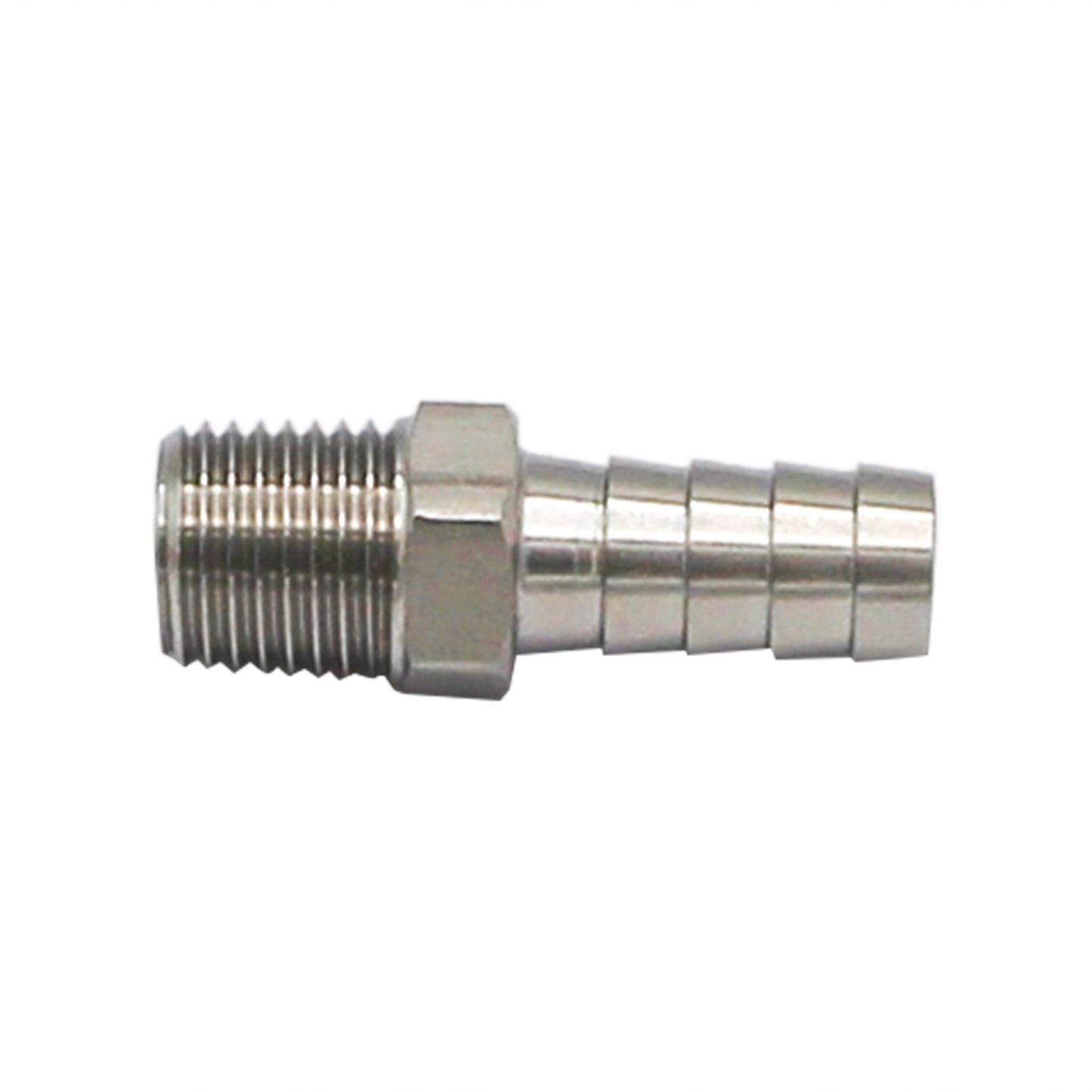 Stainless Steel Fitting - 1/4" Male NPT X 3/8" OD Barb