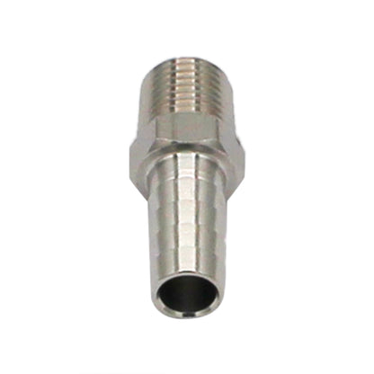 Stainless Steel Fitting - 1/4" Male NPT X 3/8" OD Barb