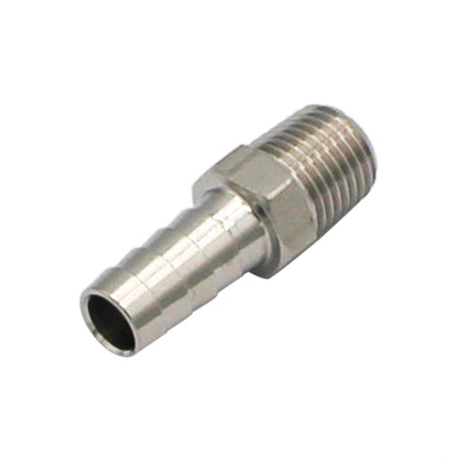Stainless Steel Fitting - 1/4" Male NPT X 3/8" OD Barb