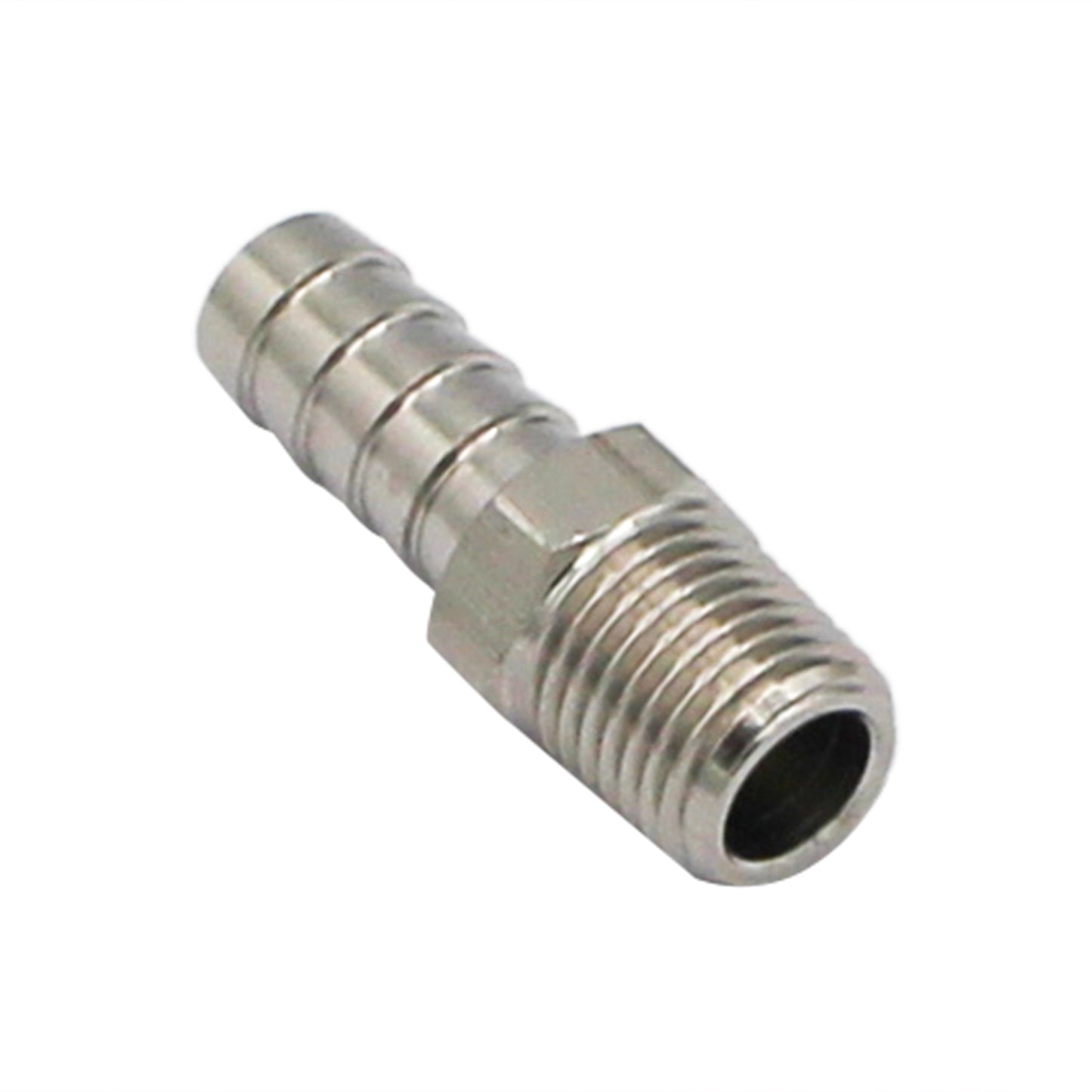 Stainless Steel Fitting - 1/4" Male NPT X 3/8" OD Barb