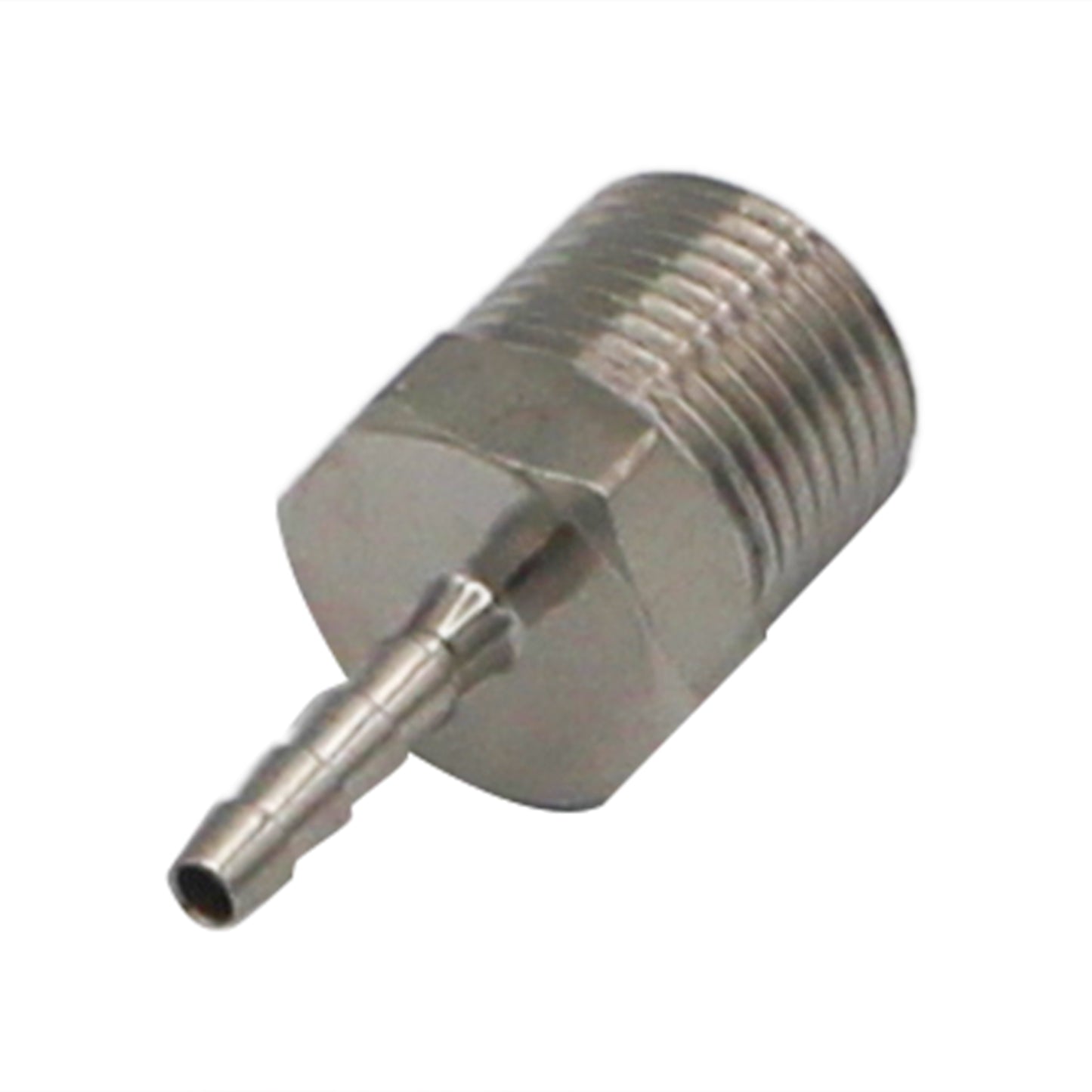 Stainless Steel Fitting - 3/8" Male NPT X 1/8" OD Barb
