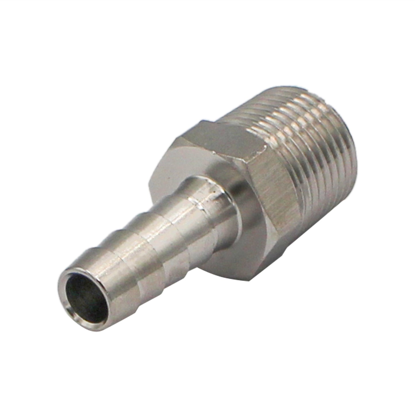 Stainless Steel Fitting - 3/8" Male NPT X 5/16" OD Barb