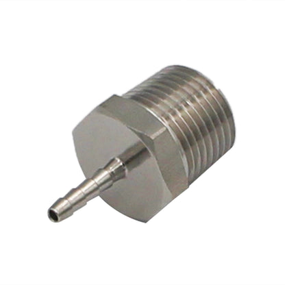 Stainless Steel Fitting - 1/2" Male NPT X 1/8" OD Barb