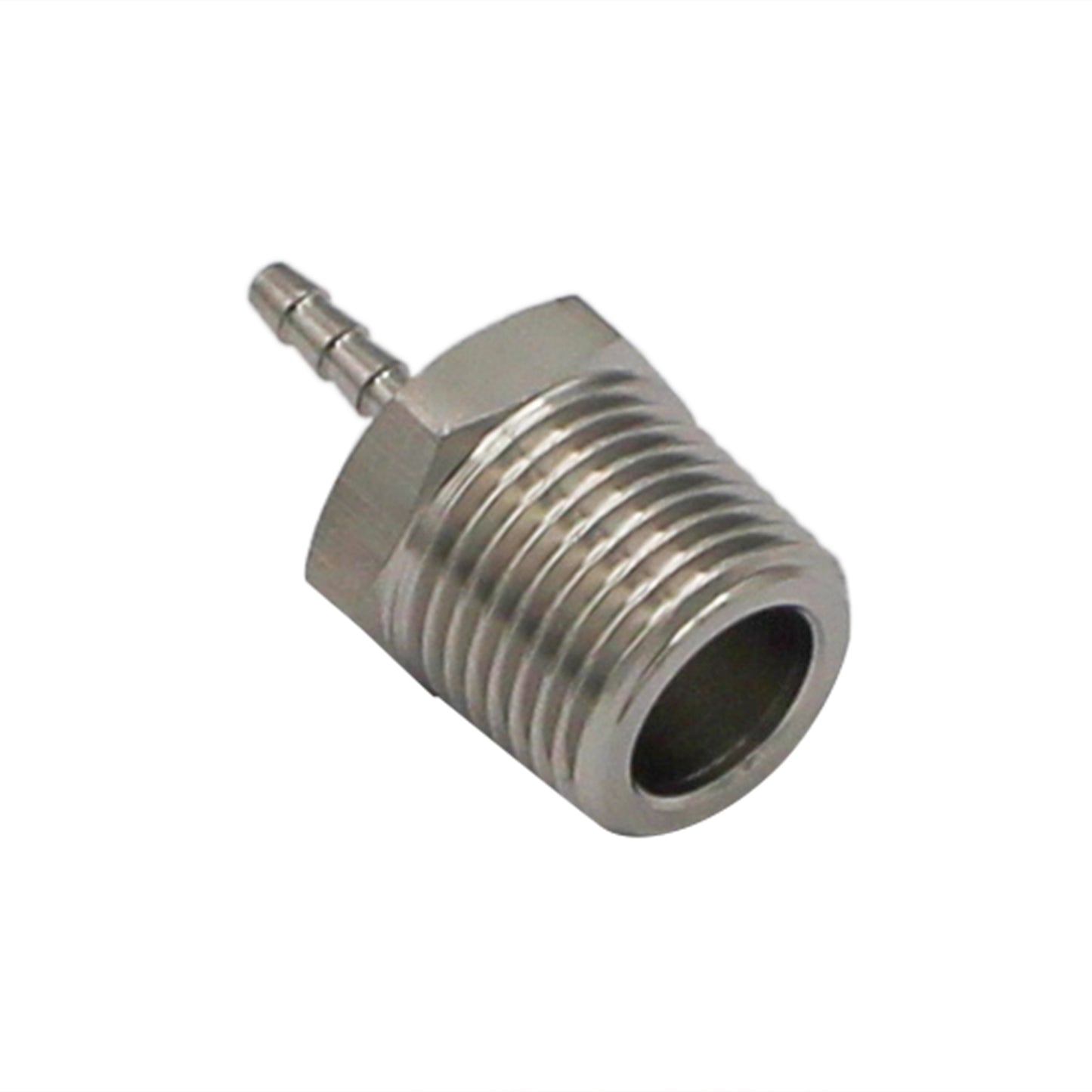 Stainless Steel Fitting - 1/2" Male NPT X 1/8" OD Barb
