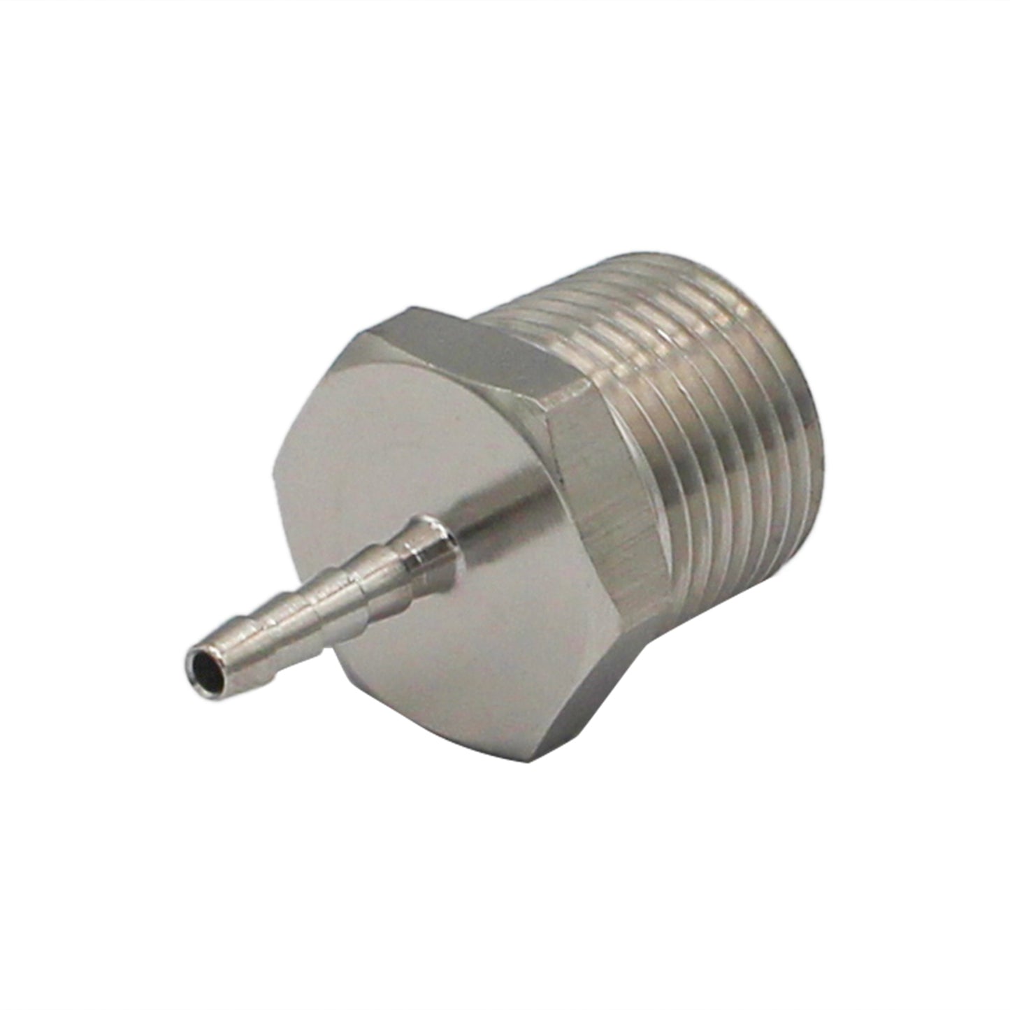 Stainless Steel Fitting - 1/2" Male NPT X 1/8" OD Barb