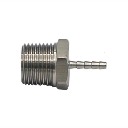 Stainless Steel Fitting - 1/2" Male NPT X 1/8" OD Barb