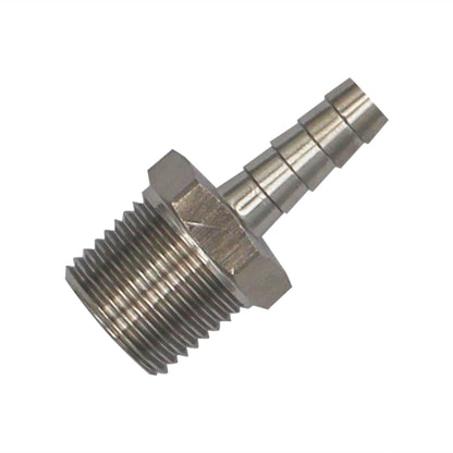 Stainless Steel Fitting - 1/2" Male NPT X 5/16" OD Barb