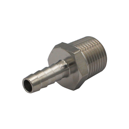 Stainless Steel Fitting - 1/2" Male NPT X 5/16" OD Barb