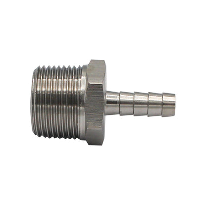 Stainless Steel Fitting - 3/4" Male NPT X 5/16" OD Barb
