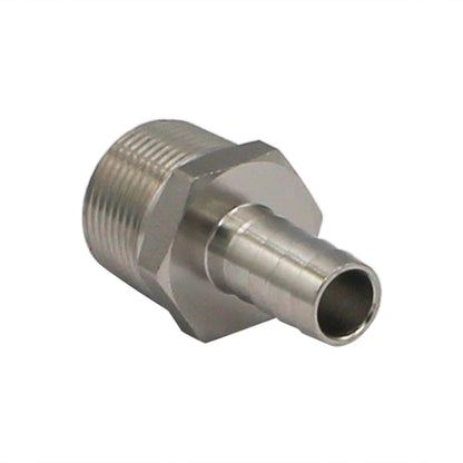 Stainless Steel Fitting - 3/4" Male NPT X 1/2" OD Barb