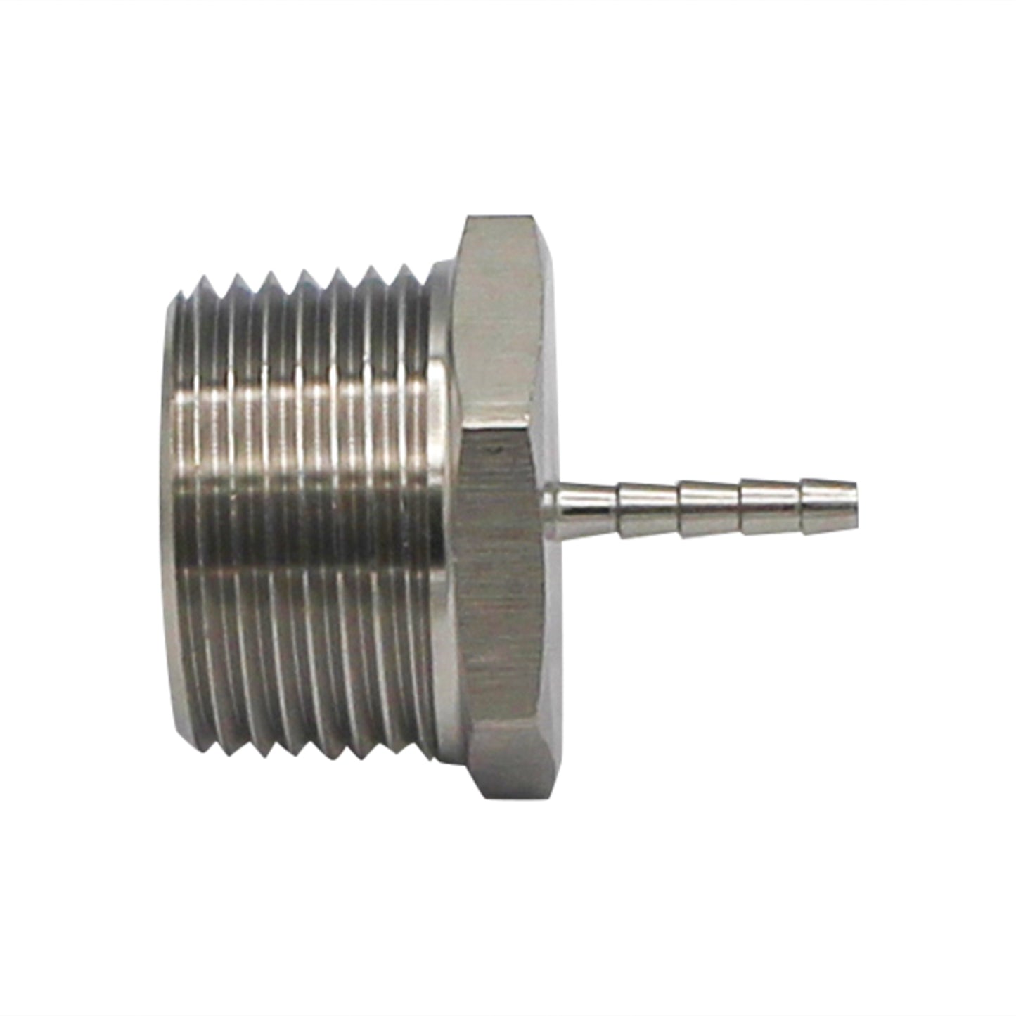Stainless Steel Fitting - 1" Male NPT X 1/8" OD Barb