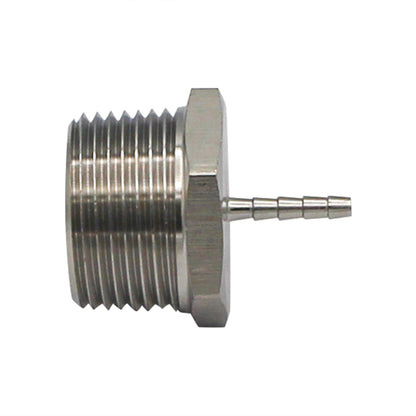 Stainless Steel Fitting - 1" Male NPT X 1/8" OD Barb