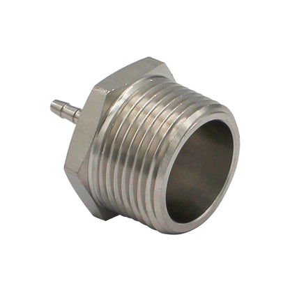 Stainless Steel Fitting - 1" Male NPT X 1/8" OD Barb