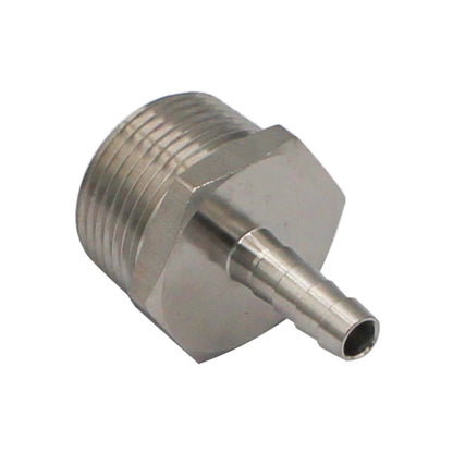Stainless Steel Fitting - 1" Male NPT X 5/16" OD Barb