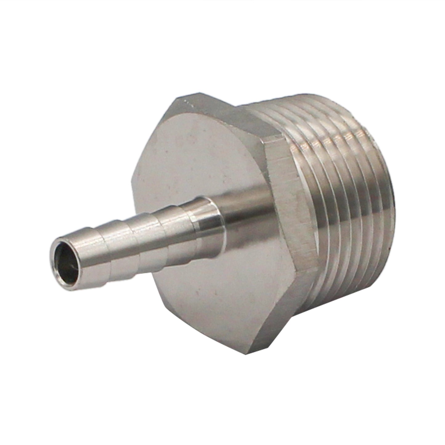 Stainless Steel Fitting - 1" Male NPT X 5/16" OD Barb