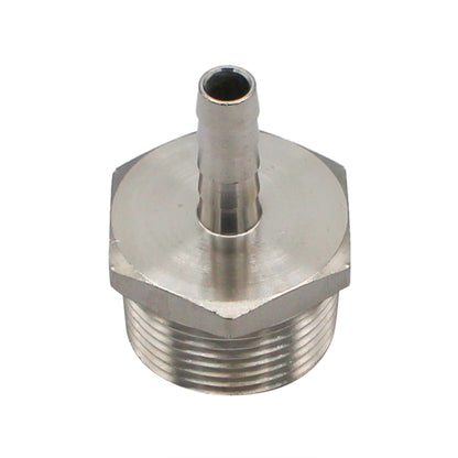 Stainless Steel Fitting - 1" Male NPT X 5/16" OD Barb