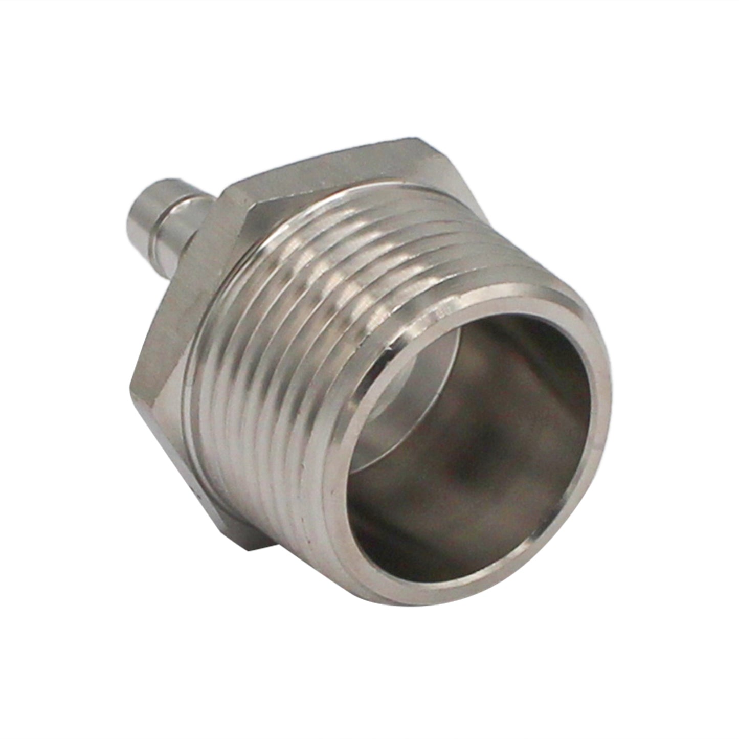 Stainless Steel Fitting - 1" Male NPT X 5/16" OD Barb